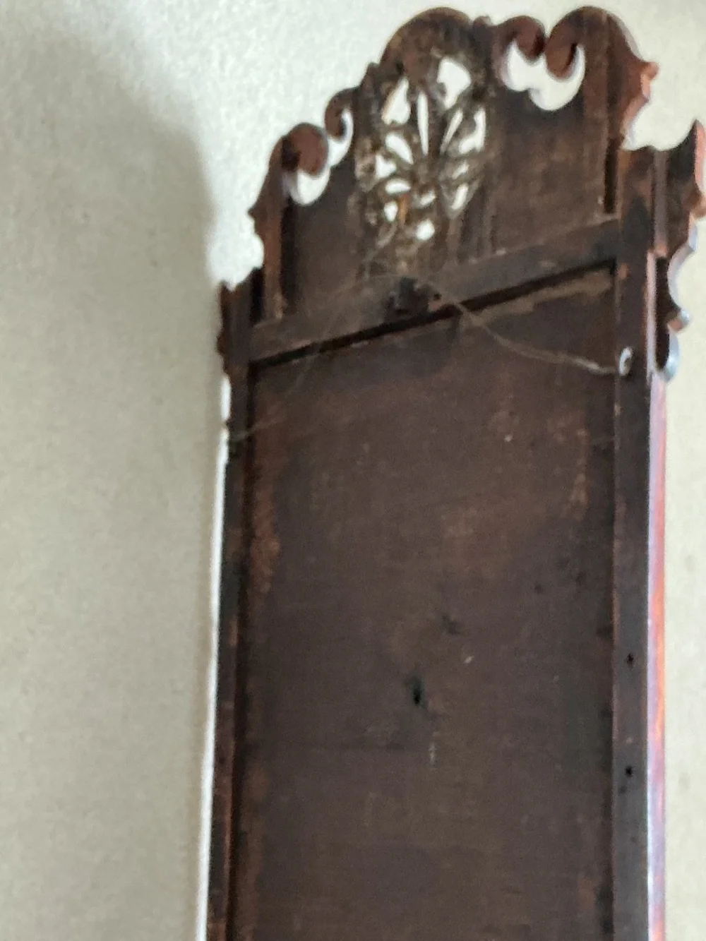 Rare George I Walnut Mirror with Brass Candler Holder